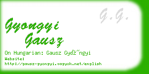 gyongyi gausz business card